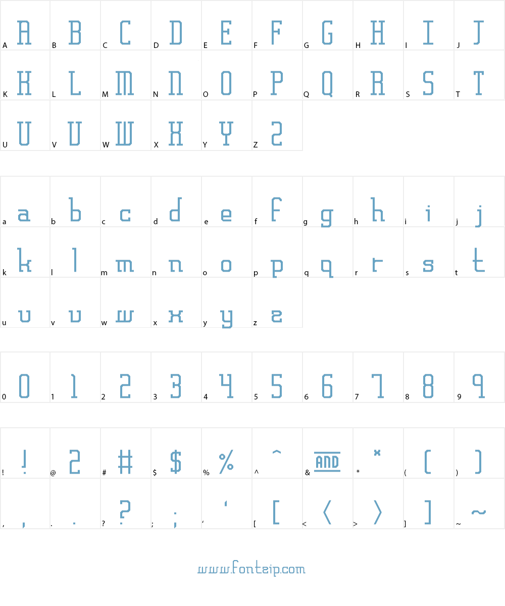 Frankfurt Messe Font Character